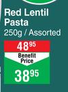Lifestyle Foods Red Lentil Pasta Assorted-250g
