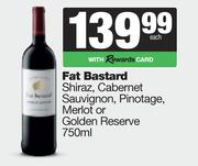 Fat Bastard Shiraz,Cabernet Sauvignon,Pinotage,Merlot Or Golden Reserve-750ml