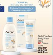 Aveeno Dermexa Daily Emollient Body Wash 300ml Or Cream 200ml-Each
