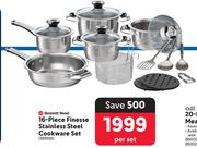 Bennett Read 16 Piece Finesse Stainless Steel Cookware Set-Per Set