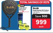 Slam Padel Racket 3K Carbon-Each