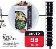 O2 Store 20 Piece Meal Prep Set Assorted-Per set