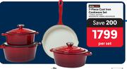 Totally Home 7 Piece Cast Iron Cookware Set-Per Set