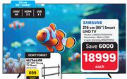 Samsung 216cm (85") Smart UHD TV UA85DU7000KXXA