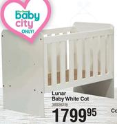 Lunar Baby White Cot
