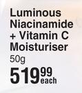 Olay Luminous Niacinamide + Vitamin C Moisturiser-50g Each