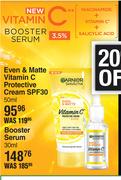 Garnier Even & Matte Vitamin C Protective Cream SPF30-50ml