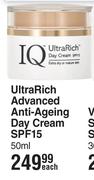 IQ Ultra Rich Advanced Anti Ageing Day Cream SPF15-50ml Each