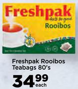 Freshpak Rooibos Teabags-80's Each
