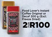 Food Lover's Instant Coffee Original Or Decaf-For 2 x 200g