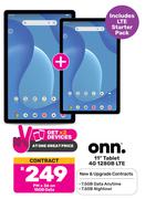 2 x Onn 11" Tablet 4G 128GB LTE-On 15GB Data