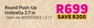 Round Push Up Umbrella 2.7m