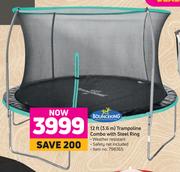 Bounceking 12ft (3.6m) Trampoline Combo With Steel Ring