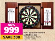 Puma Stadium Dartboard And Cabinet Set