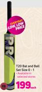 Poplar T20 Bat & Ball Set Size 0-1-Each