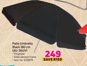 Patio Umbrella (Black) 180cm AU-36UV