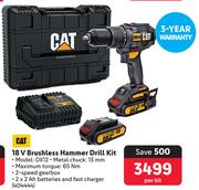 Cat 18V Brushless Hammer Drill Kit DX12-Per Kit