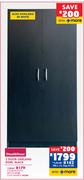 Steel & Rose 2 Door Oakland Robe Black