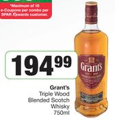 Grant's Triple Wood Blended Scotch Whisky-750ml