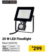 Lightworx 20W LED Floodlight Black