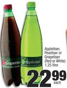 Appletiser, Peartiser Or Grapetiser (Red Or White)-1.25Ltr Each