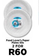 Food Lover's Paper Plates-For 2 x 50s