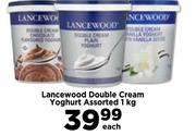 Lancewood Double Cream Yoghurt Assorted-1kg Each