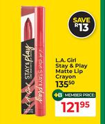 L.A.Girl Stay & Play Matte Lip Crayon