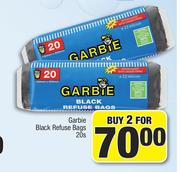 Garbie Black Refuse Bags-For 2x20's