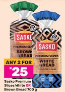 Sasko Premium Slices White or Brown Bread-For Any 2 x 700g