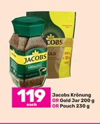 Jacobs Kronung Or Gold Jar 200g Or Pouch 230g-Each
