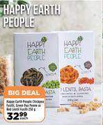 Happy Earth People Chickpea Fusilli, Green Pea Penne Or Red Lentil Fusilli-250g Each