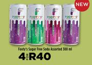Footy's Sugar Free Soda Assorted-For 4 x 300ml 