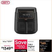 Defy 7.6Ltr Digital Air Fryer DAF3376DB 10293530