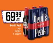 Devil's Peak Lager Handies-6 x 330ml Per Pack