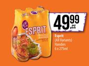 Esprit(All Variants) Handies-6 x 275ml Per Pack
