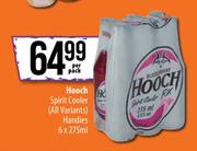 Hooch Spirit Cooler (All Variants) Handies-6 x 275ml Per Pack