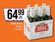 Stella Artois Handies-6 x 330ml Per Pack