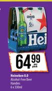 Heineken 0.0 Alcohol Free Beer Handies-6 x 330ml Per Pack