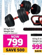 Trojan 20Kg 5 In 1 Weight Set-Per Set
