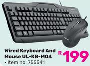 Ultra Link Wired Keyboard & Mouse UL-KB-M04