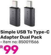 Winx Simple USB To Type-C Adapter Dual Pack