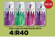 Footy's Sugar Free Soda Assorted-For 4 x 300ml 