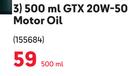 Castrol 500ml GTX 20W-50 Motor Oil-Each