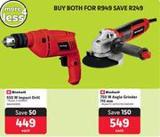 Einhell 750W Angle Grinder 115mm TC-AG115/750 + 750W Angle Grinder 115mm TC-AG115/750-Both For 
