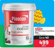 Plascon True Colour Fresh White Paint-20L