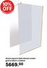 Amaro Auqaror Bath Shower Screen Gold W120cm x H200cm