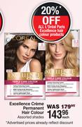 L'Oreal Excellence Creme Permanent Hair Colour-Each
