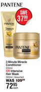 Pantene 3 Minute Miracle Conditioner 200ml Or Intensive Hair Mask 300ml/ Assorted-Each