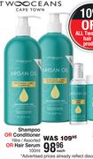Two Oceans Argan Oil Shampoo Or Conditioner 1Ltr/Assorted Or Hair Serum 100ml-Each
